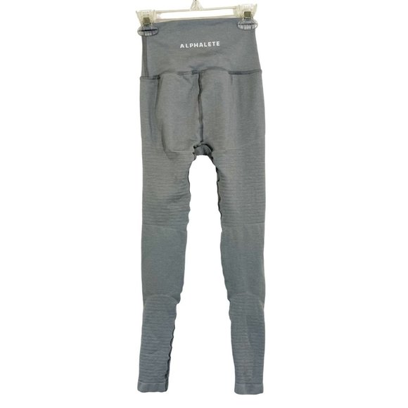 Alphalete Revival Leggings Gray Full Length Workout Atheltic Compression Size XS - Picture 1 of 11